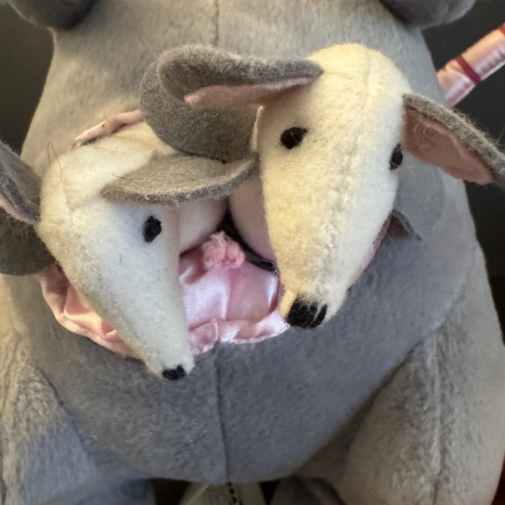Vintage Ikea Plush Rat with Babies in Pouch Fa Fä Collectible - Picture 8 of 15